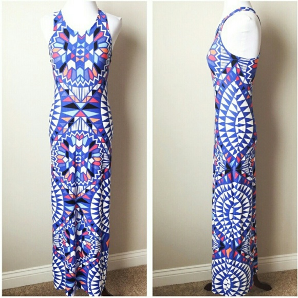 VENUS Dresses & Skirts - Venus Vibrant Multi-Colored Maxi Dress Large